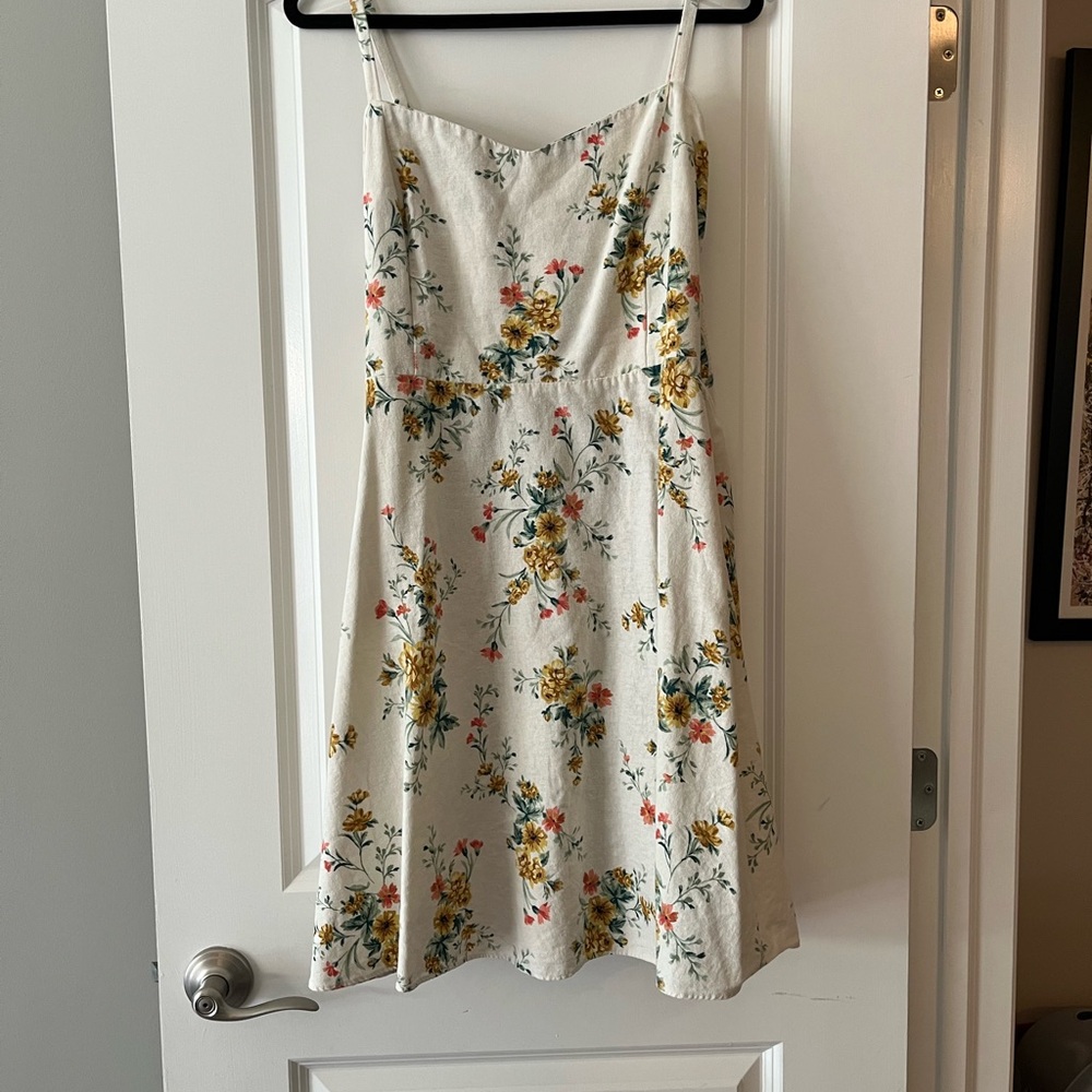 Old Navy Green and Yellow Spaghetti Strap Sundress
